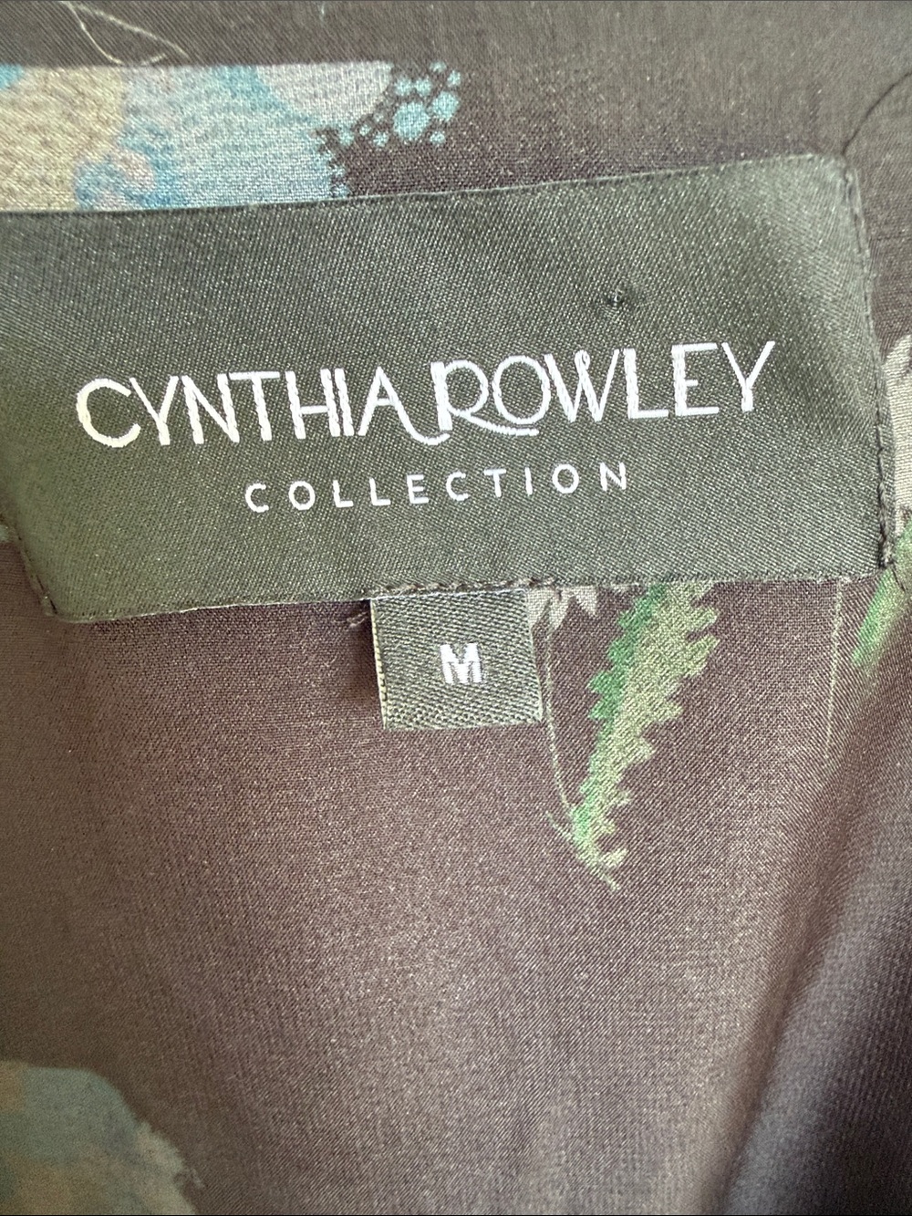 Cynthia Rowley Eve Black Floral Print Wrap Dress W Ruffle Trim Size Medium - Picture 3 of 13